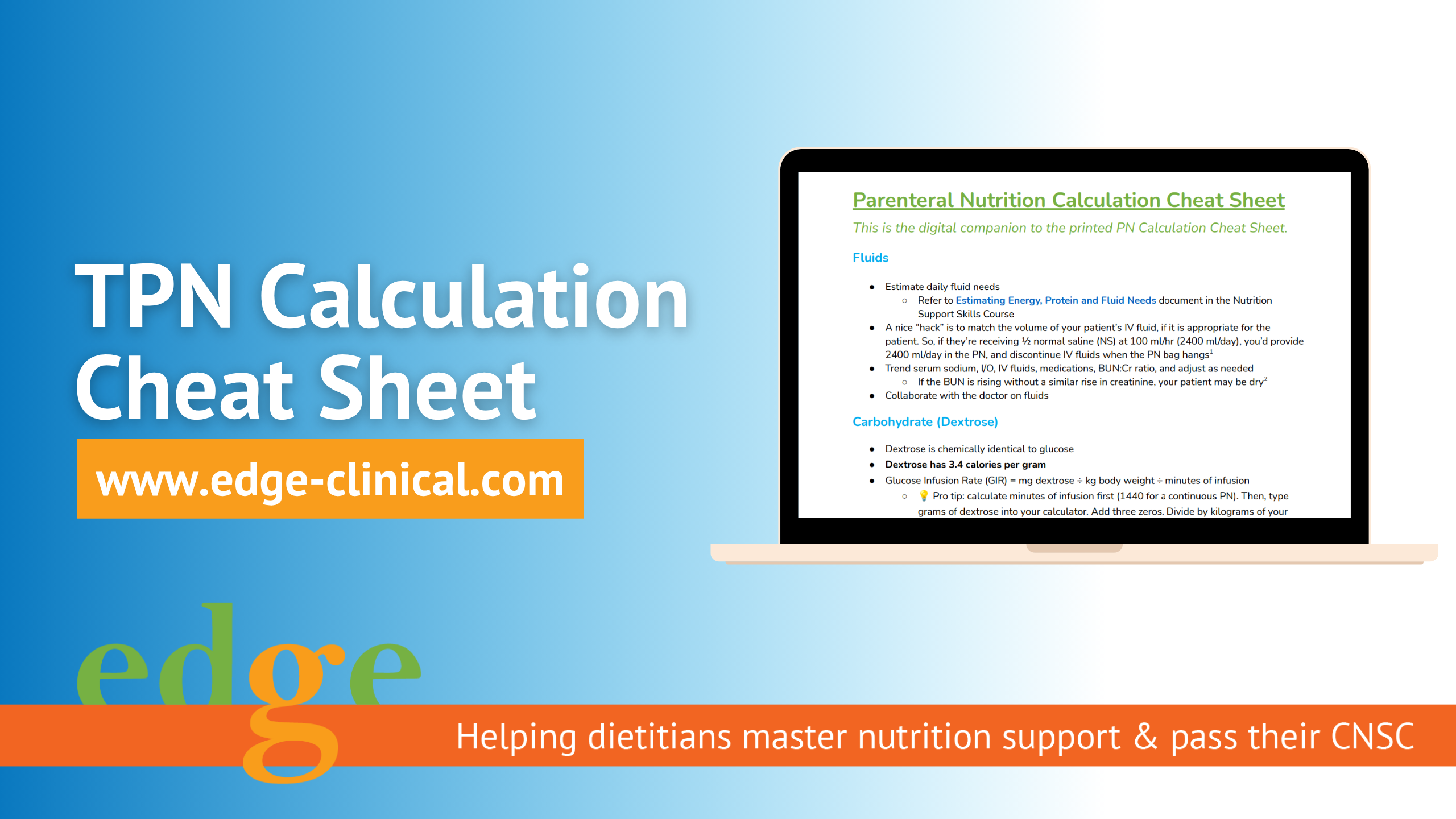 TPN Calculation Cheat Sheet